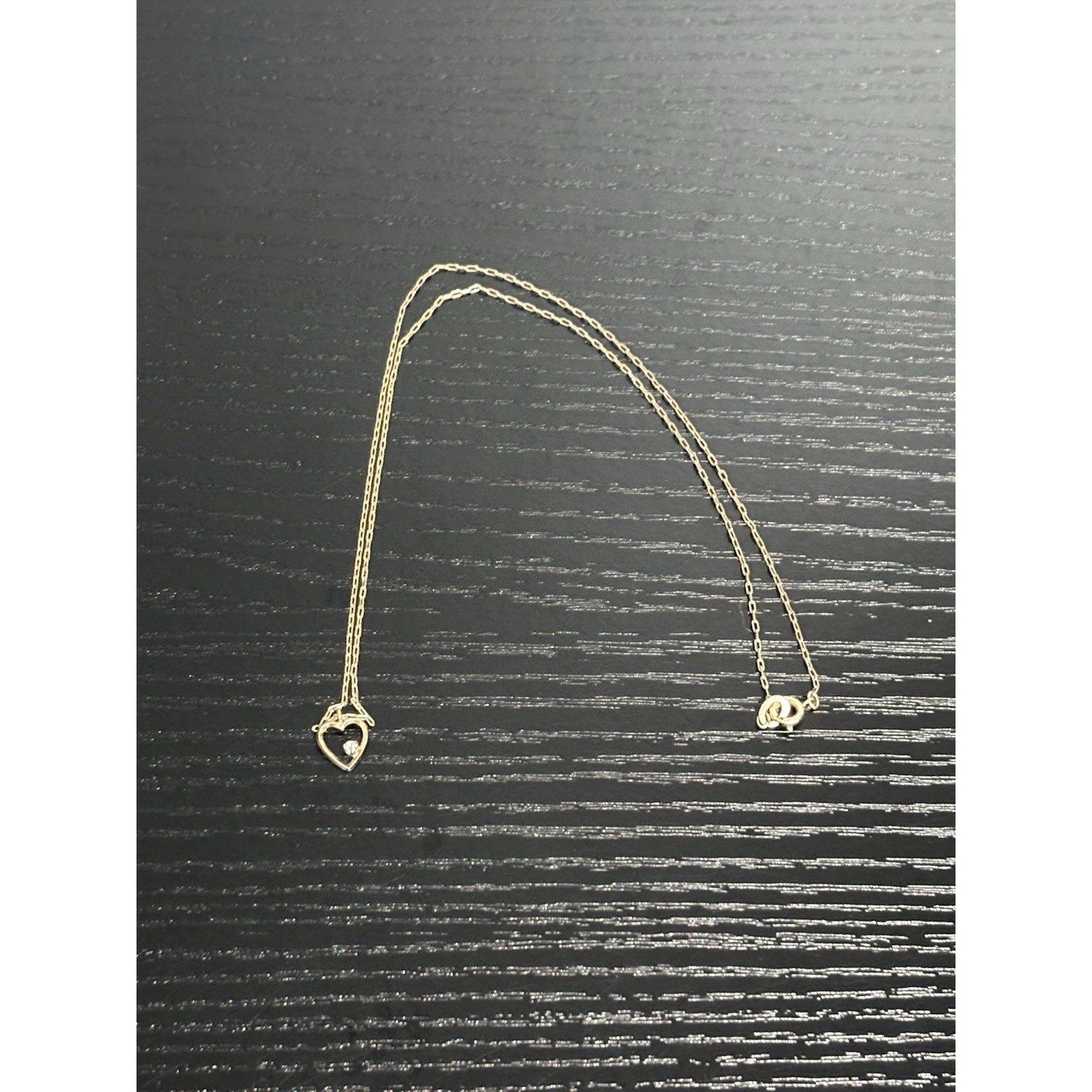 Vintage Krementz Yellow Gold Plated 16 1mm Necklace W Rhinestone Heart Pendant 55$